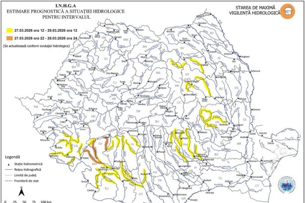 Cod galben de inundatii pe mai multe rauri din bazinul hidrografic Siret