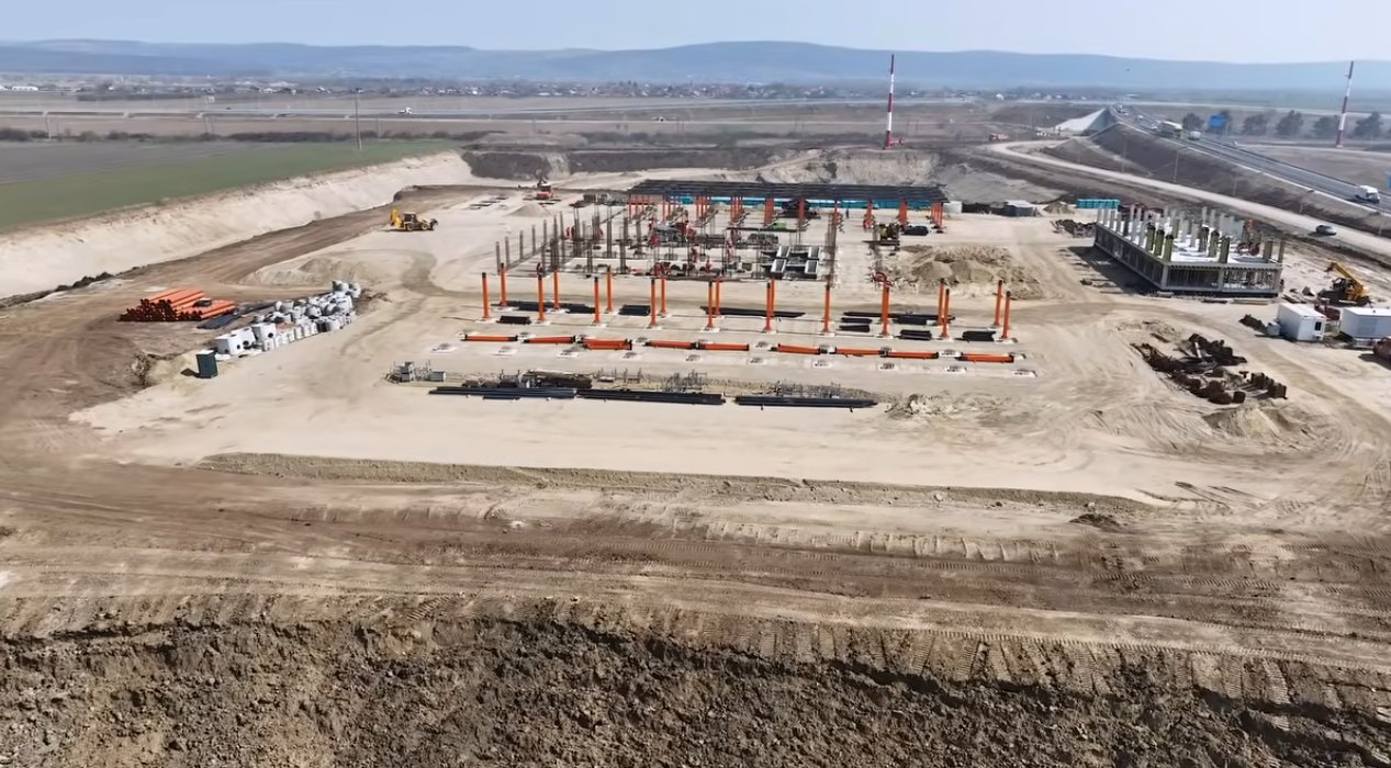 Imagini aeriene de pe santierul Autostrazii A7 progresul lucrarilor pe tronsonul Adjud