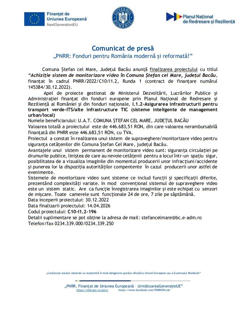 Anunt de presa 1