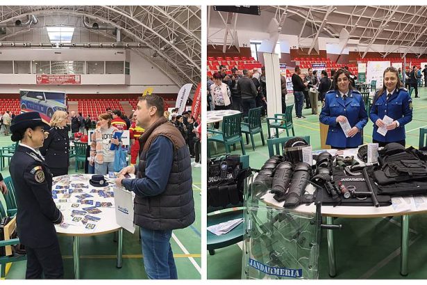 Politistii si jandarmii din Bacau au fost prezenti la Targul de Joburi din Onesti promovand carierele in cadrul structurilor MAI