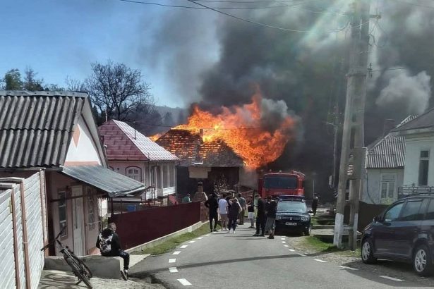 incendiu devastator intr un sat din soveja 32 de gospodarii afectate si sute de salvatori mobilizati
