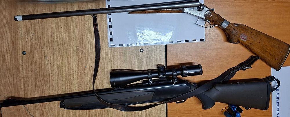 suspect de braconaj prins de jandarmi in timpul unei patrule intre dofteana si darmanesti