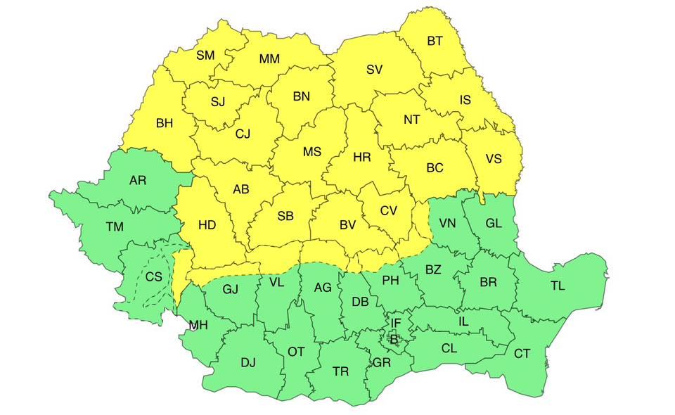 vreme rece vant intens si ninsori la munte pana miercuri dimineata