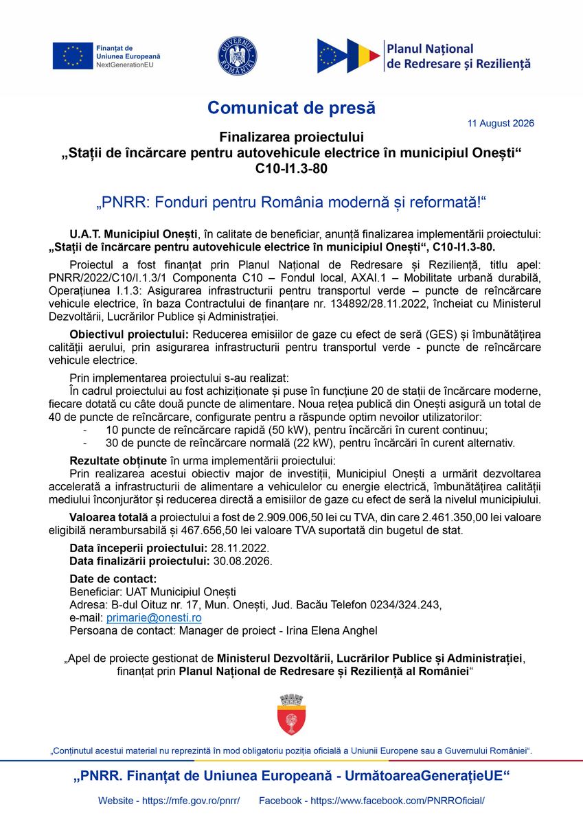 Anunt de presa