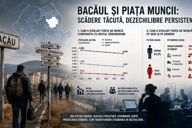 Bacau l in care oamenii muncesc tot mai putin o poveste despre cei care pleaca statistici in scadere si o economie stagnanta