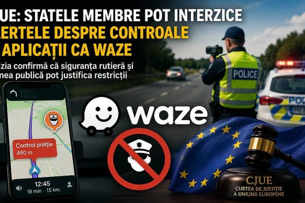 CJUE aproba restrictiile pentru Waze statele pot limita notificarile despre controalele de politie