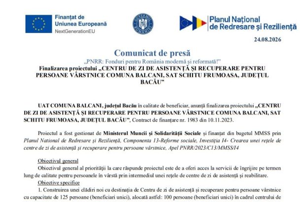 Comunicat de mass media 1