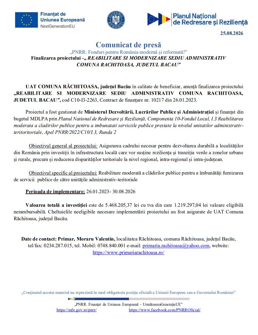 Comunicat de mass media 2