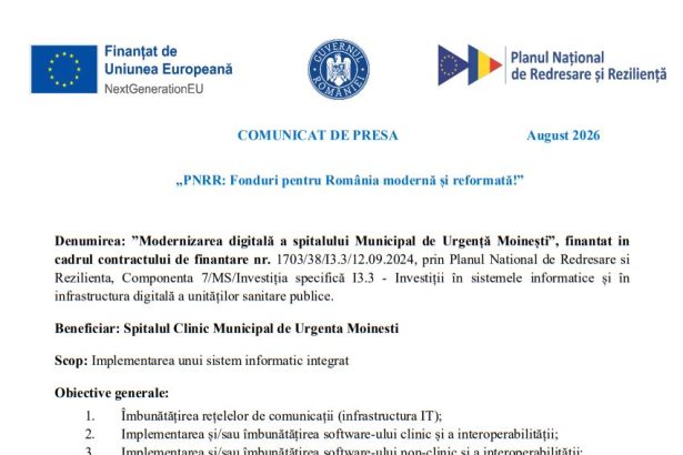 Comunicat de stiri 1