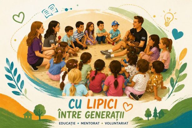 FSC lanseaza proiectul Cu Lipici intre Generatii o punte intre copiii si tinerii voluntari FSC prin educatie mentorat si implicare in comunitate