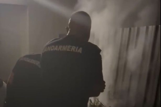 Jandarmii Gruparii Mobile Bacau au stins un incendiu care a izbucnit langa o casa si cateva masini