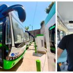 Primarul Bacaului in autobuzul electric O zi istorica pentru Bacau