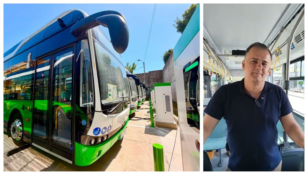 Primarul Bacaului in autobuzul electric O zi istorica pentru Bacau