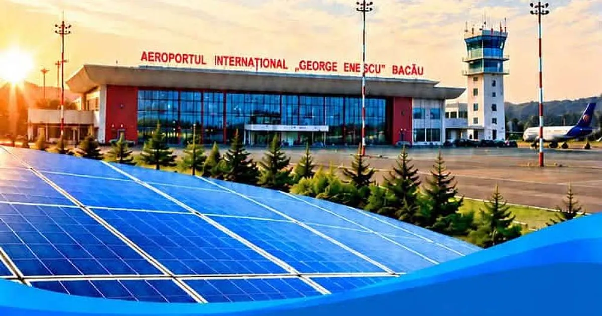 Aeroportul Bacău: primul parc fotovoltaic cu stocare, investiție de 10 milioane lei