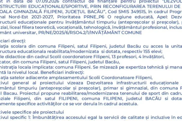 Anunț oficial transmis către mass-media și public