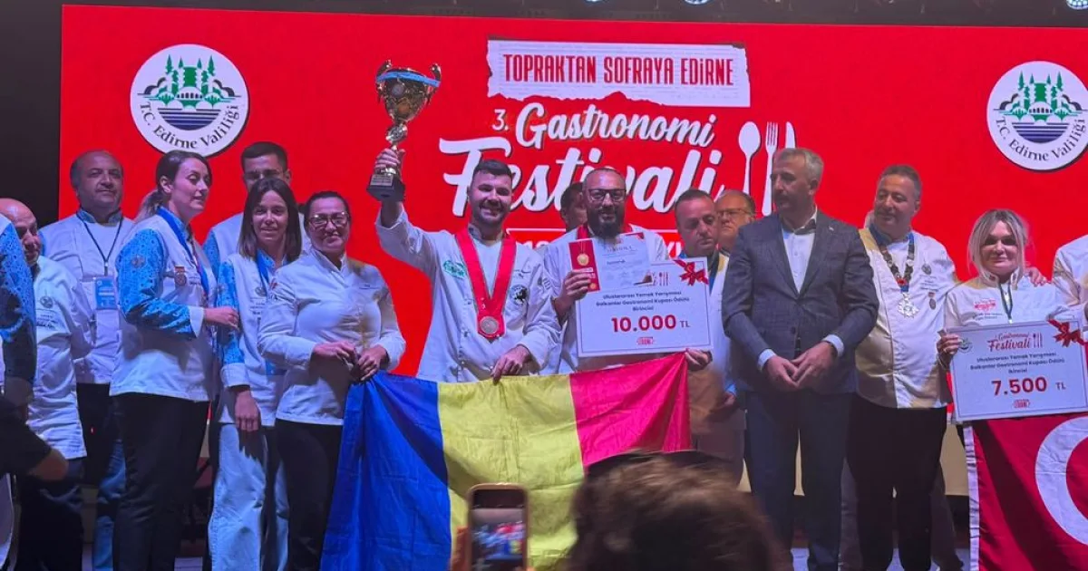 Ciprian Savin a câștigat trei medalii de aur la un concurs culinar în Turcia