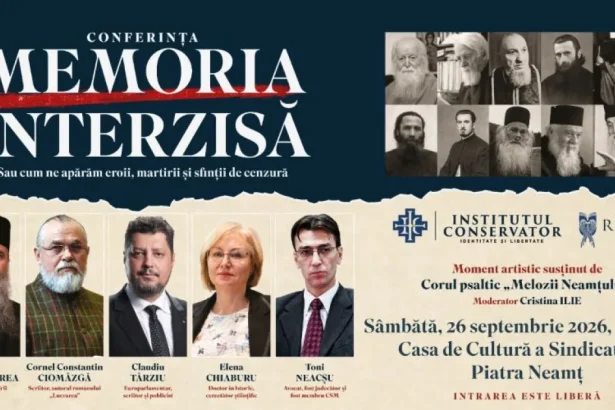 Conferință la Piatra Neamț: „Memoria interzisă” despre istorie și libertatea de exprimare