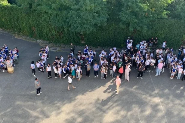 Exercițiu de evacuare în caz de incendiu la o școală din Bacău