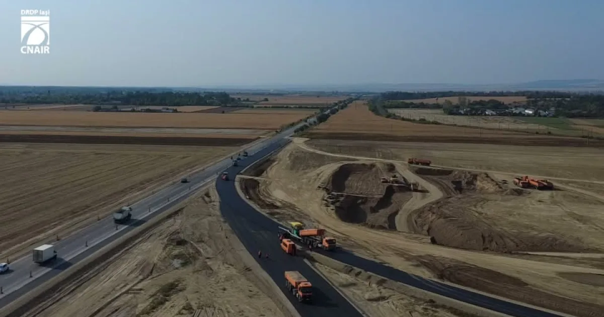 Nodul rutier Roman-Sud prinde contur pe A7 Bacău–Pașcani