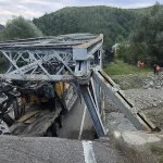 Pod provizoriu peste Trotuș, la Ciobănuș, pentru reluarea circulației spre Miercurea Ciuc