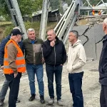 Podul provizoriu de la Ciobănuș, instalat în jurul datei de 20 octombrie