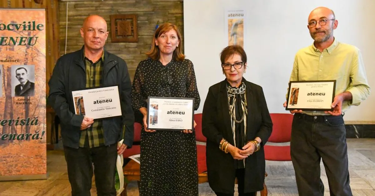 Premiile revistei Ateneu pe 2026, decernate la Bacău