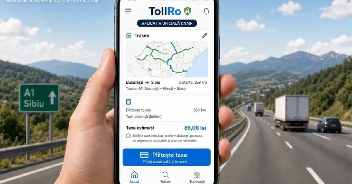 Rovinieta și tarifele de drum se plătesc prin TollRo, activ din 1 octombrie