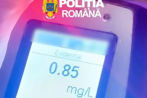 Șofer prins la volan fără permis și cu alcoolemie de 0,85 mg/l