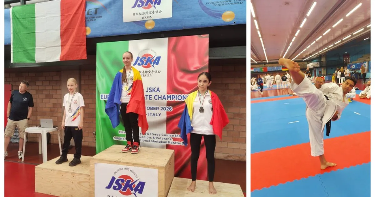 ACS Karate Pas cu Pas Bacău, titluri continentale la Europenele JSKA din Italia