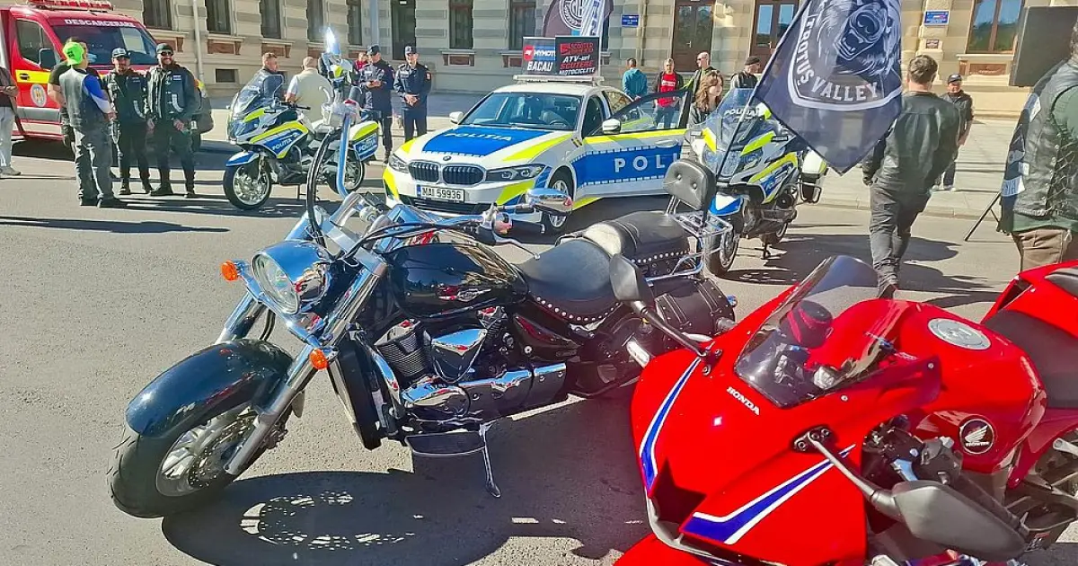 Sezonul moto 2026 din Bacău s-a încheiat. Parada motocicliștilor a traversat municipiul